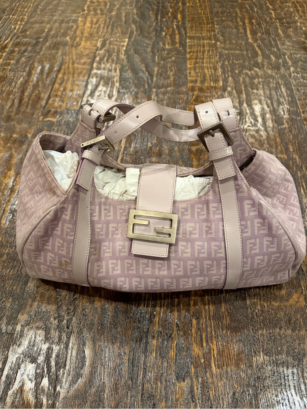 Fendi la vender zucchino FF Logo Shoulder Bag